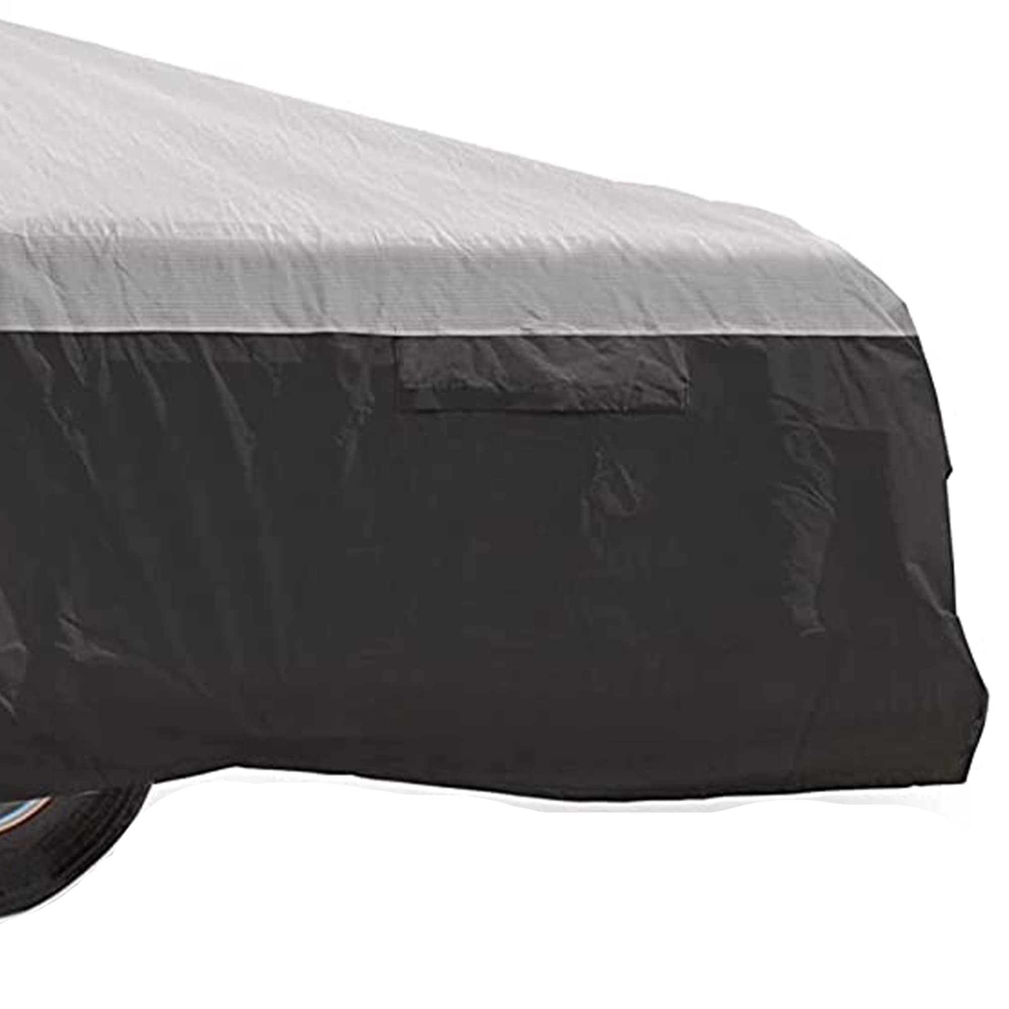 Camco 12-14-Ft ULTRAGuard Pop-Up Camper/RV Cover - Features Covered Air Vents & Cinching Straps - Crafted of Spunbond Polypropylene - Includes Storage Bag for RV Storage and Organization (45763)
