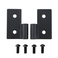 Lower Smittybilt Door Hinge Brackets-Gloss Black 7607