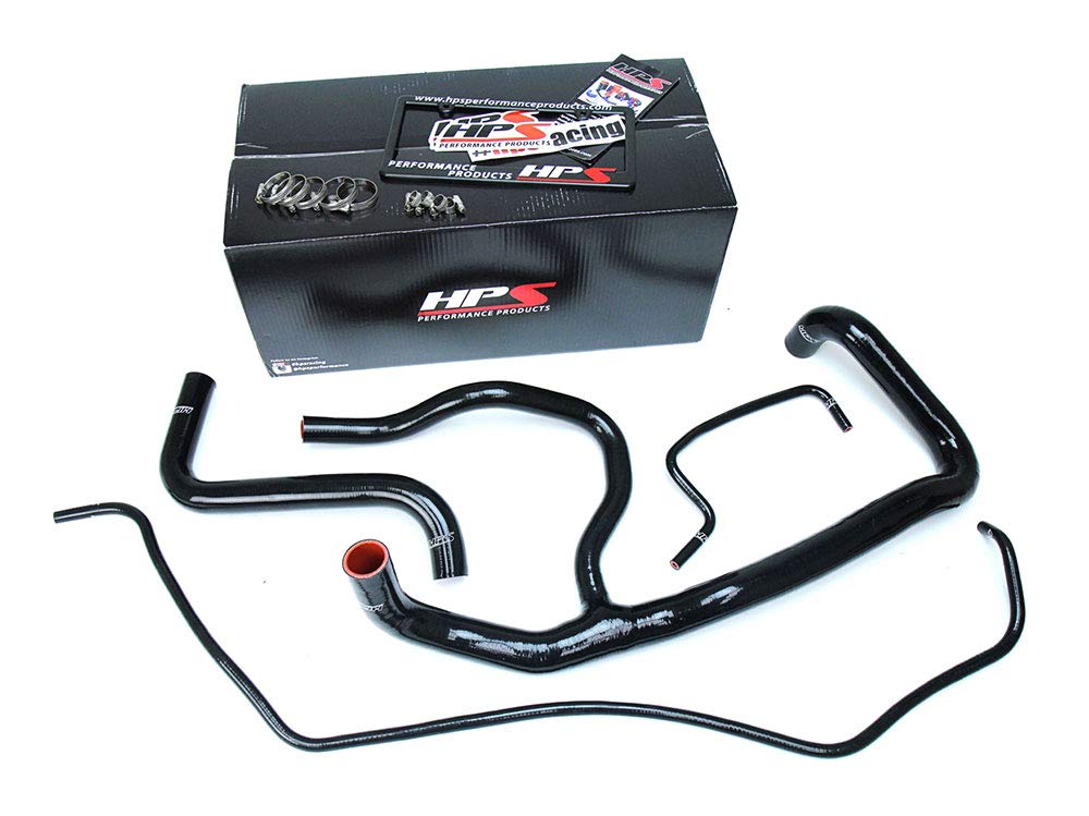 Black HPS Performance 57-1594R-BLK Silicone Radiator Hose Kit Coolant, 1 Pack
