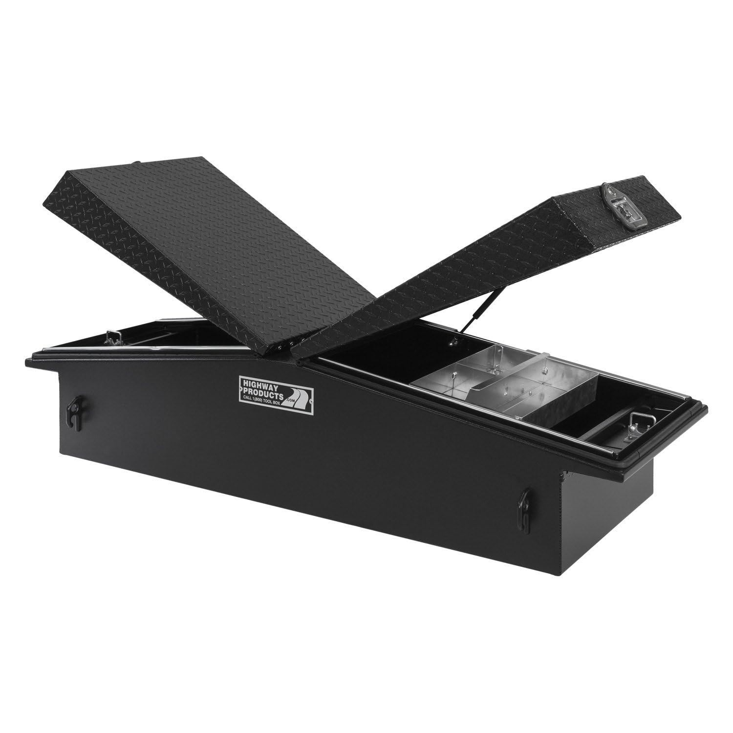 Gull Wing Tool Box 71X16X23 with Smooth Black Base/Leopard LID