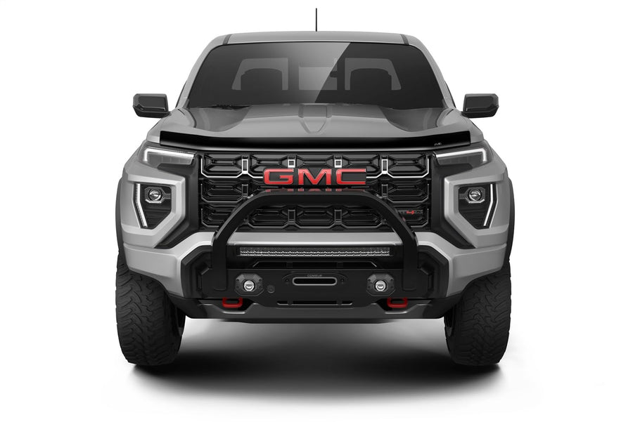 Aeroskin Hood Protector Auto Ventshade [AVS] | Fits 2023-2025 GMC Canyon | Low Profile Deflector/Bug Shield - 1 pc., Smoke | 322214