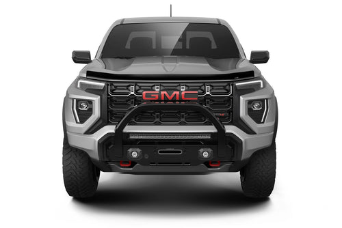 Aeroskin Hood Protector Auto Ventshade [AVS] | Fits 2023-2025 GMC Canyon | Low Profile Deflector/Bug Shield - 1 pc., Smoke | 322214