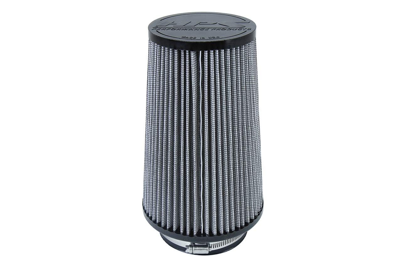 4" ID HPS Performance Air Filter, 9" Element Length, 10.75" Overall Length, Gray (HPS-4301)