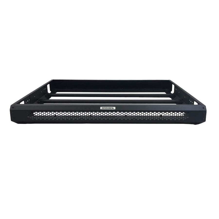 Go Rhino 400 SRM Roof Rack - Customizable Basket & Clamps | Textured Black, L: 58" x W: 52" x H: 5.5" | 5934058T