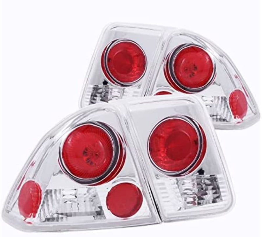 Chrome Euro Tail Light Set-Clear Lens ANZO USA 221047