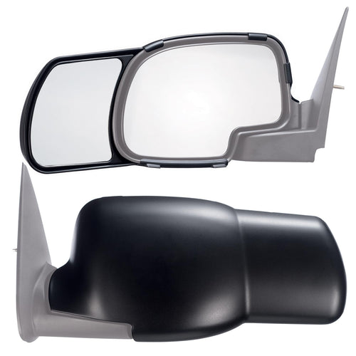 K SOURCE 80800 Snap & Zap Custom Fit Towing Mirror for 1999-2006 Silverado, Sierra, 2000-2006 Surburban, Tahoe, Thaoe XI, Yukon, Yukon XI, 2002-2006 Avalanche, 2003-2006 Yukon, 2007 Silverado, Sierra, Pickups, Patented