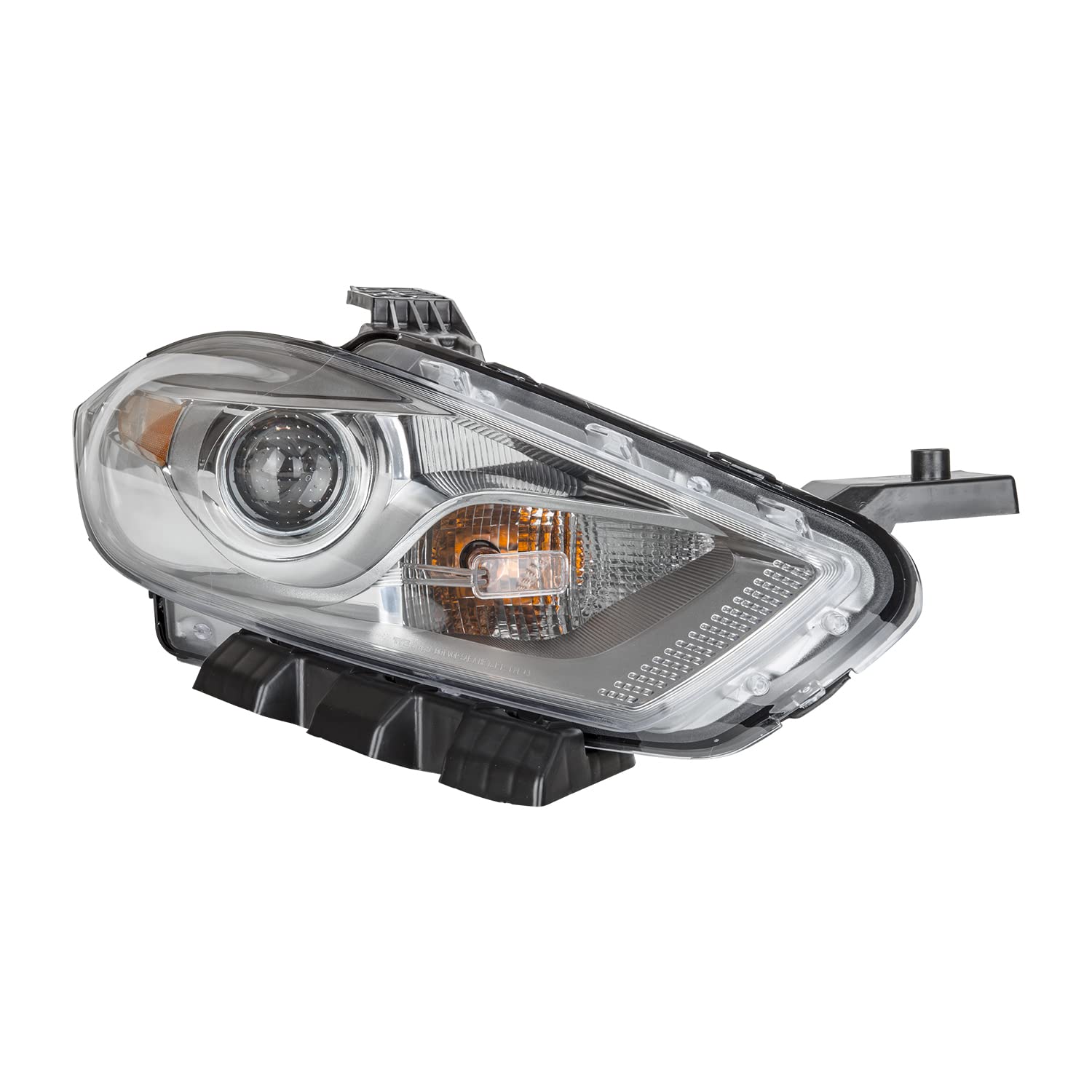 Right TYC Headlight Assembly Compatible with 2013-2015 Dodge Dart
