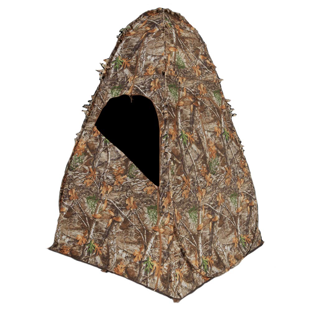 Outhouse Ameristep Lightweight Durable Hunting Spring Steel Mossy Oak Break-Up Country Ground Blind - 1 Hunter Concealment - Easy Setup & Takedown