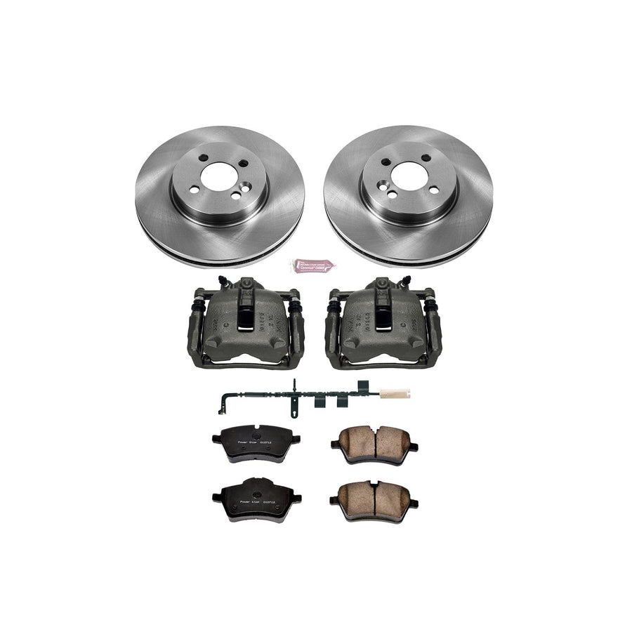 Power Stop KCOE6068 Replacement Autospeciality Front Caliper Kit- OE Rotors, Ceramic Brake Pads, Calipers For Mini Cooper 2007-2010 [Model Specific]