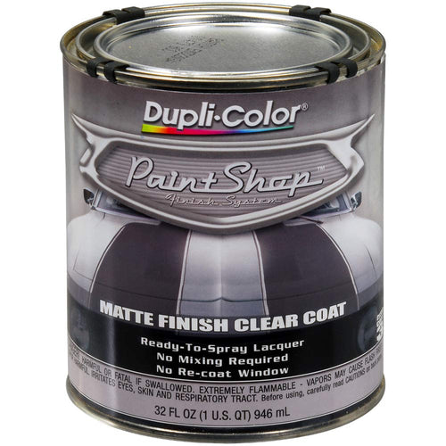 Paint Shop Finish System Clear Coat – Dupli-Color Matte Clear - 32 oz. Automotive Paint
