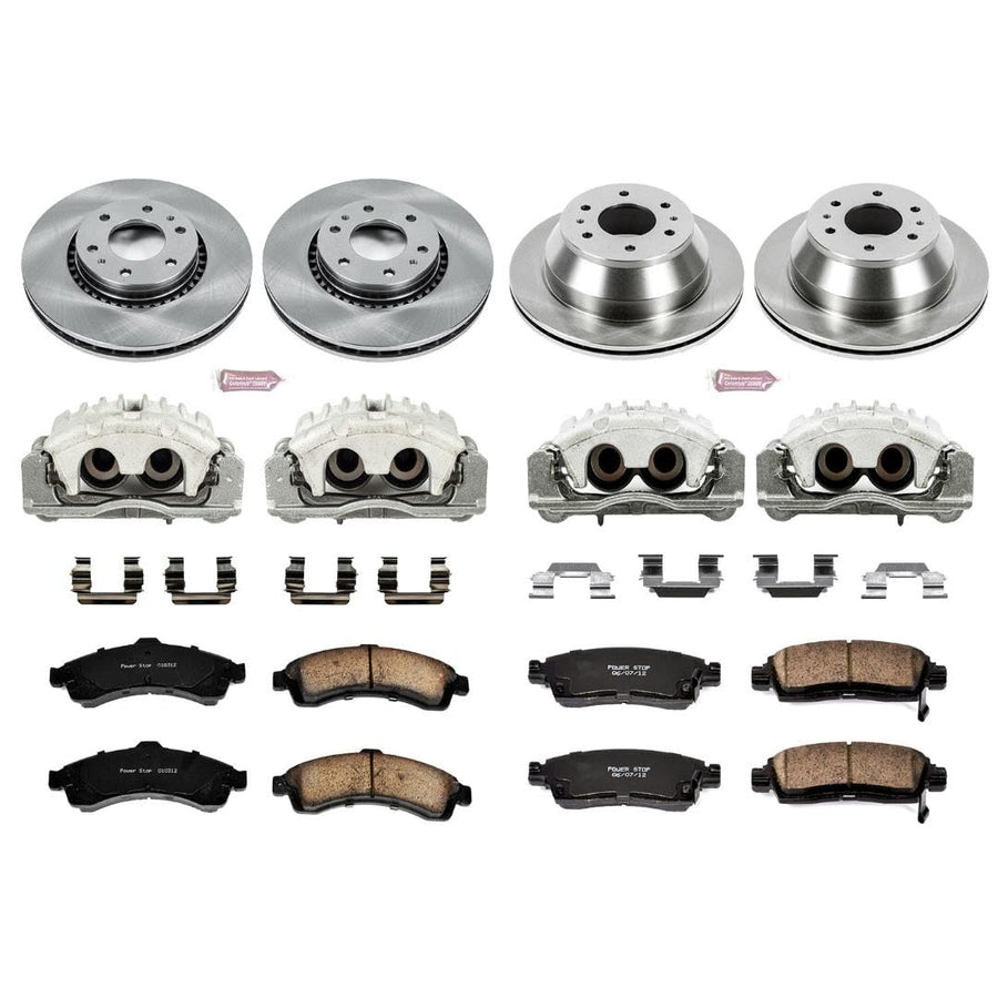 Power Stop KCOE2062 1-Click OE Replacement Brake Kit with Calipers For Rainier, Chevy SSR, Chevy Trailblazer EXT, GMC En, GMC Envoy XL, GMC Envoy XUV, Ascender [Model Specific]