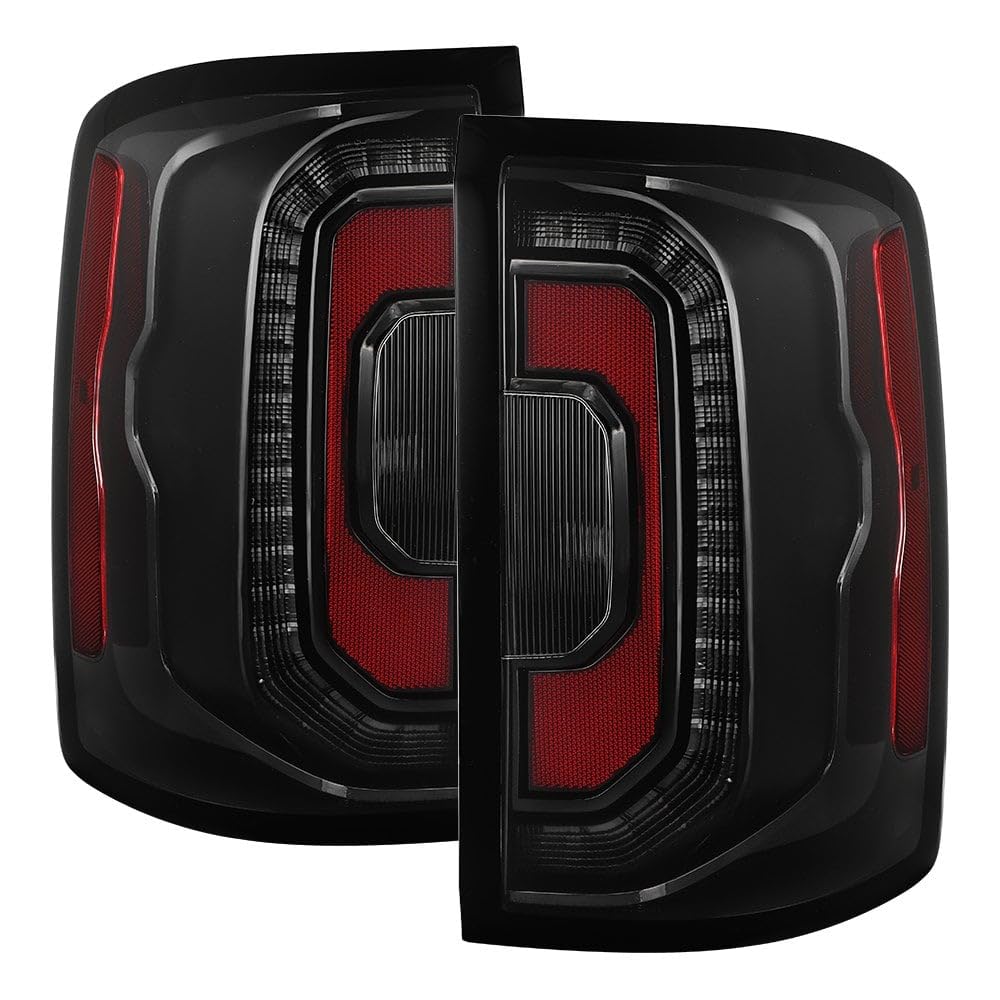 (xTune) GMC Sierra 1500 OE+ 14-18 (Fit Halogen Upgrade to Denali Style) LED Tail Light - Black