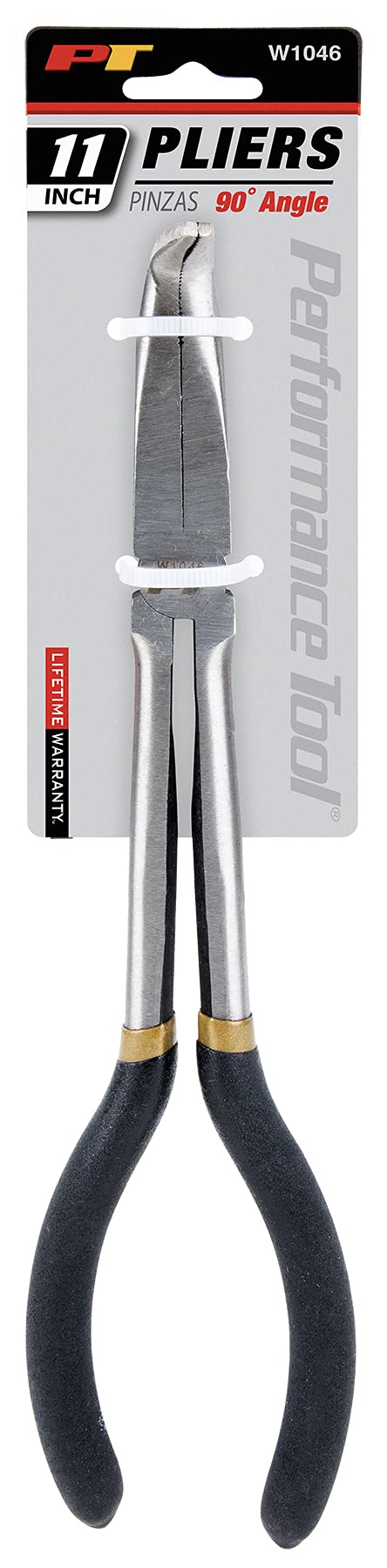 W1046 Performance Tool 11-Inch Long Reach 90-Degree Bent Long Nose Pliers