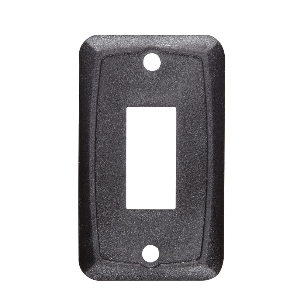 Single Mounting Plate, RV Designer, S385, Black DC Electrical