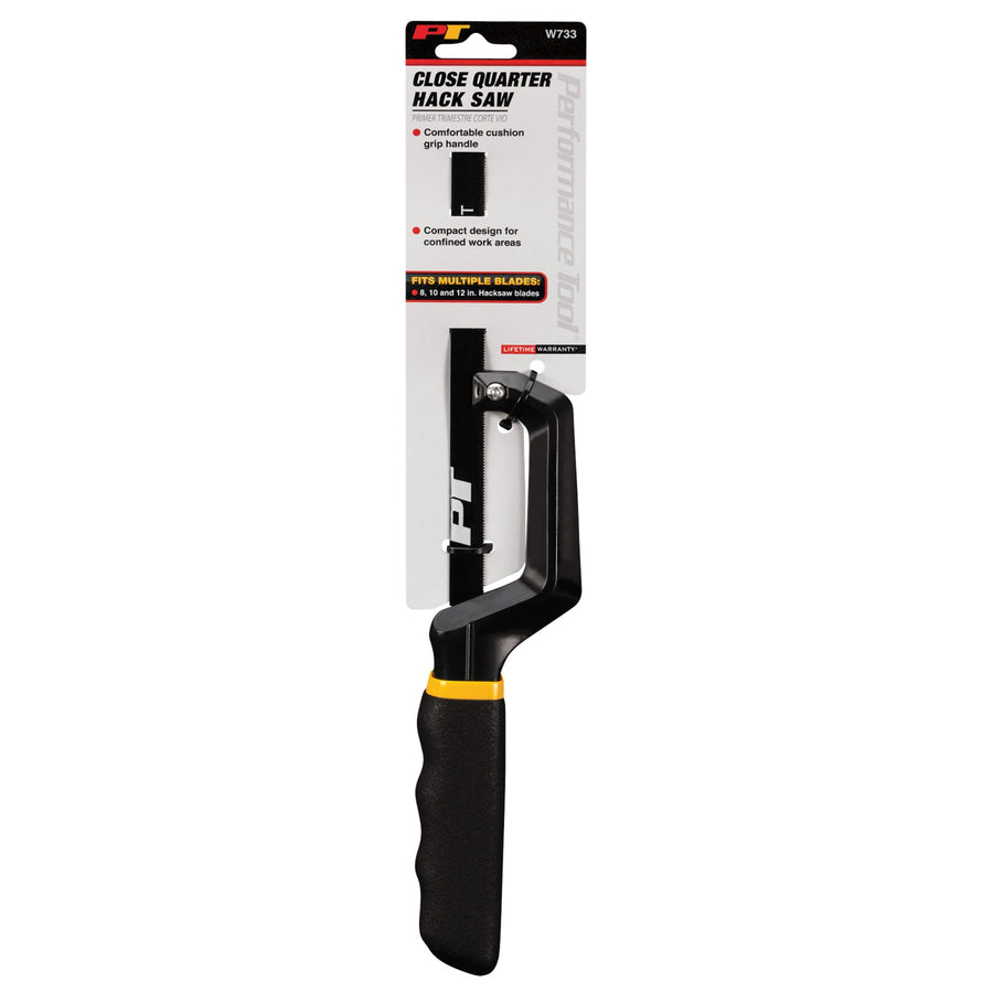 Comfort Grip Handle Performance Tool W733 Compact Design Multi-Blade Size Compatible Handheld Hacksaw for Confined Work Areas