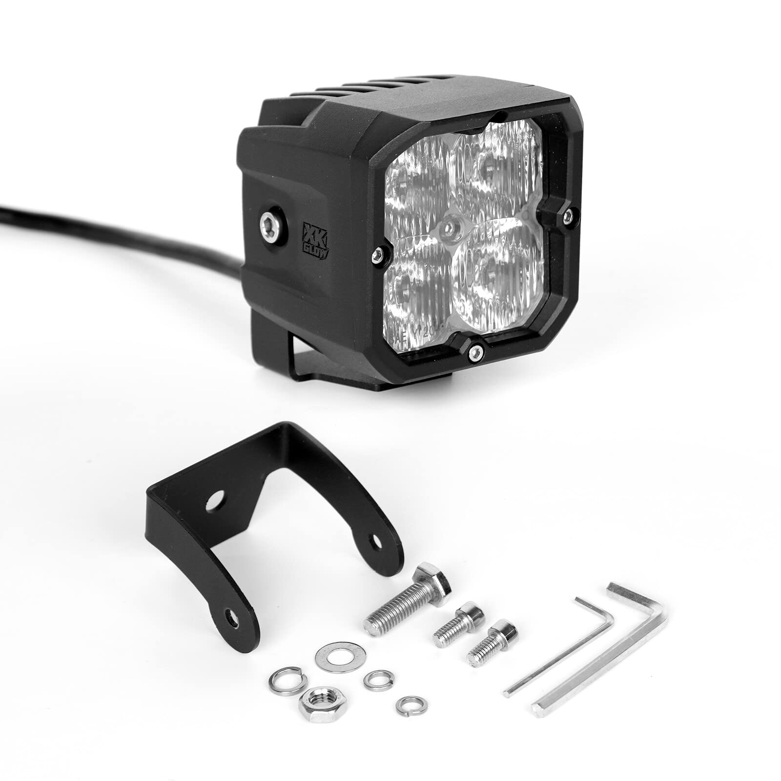 XKGLOW 1PC Cube Light Fog Beam SAE Bluetooth App Control