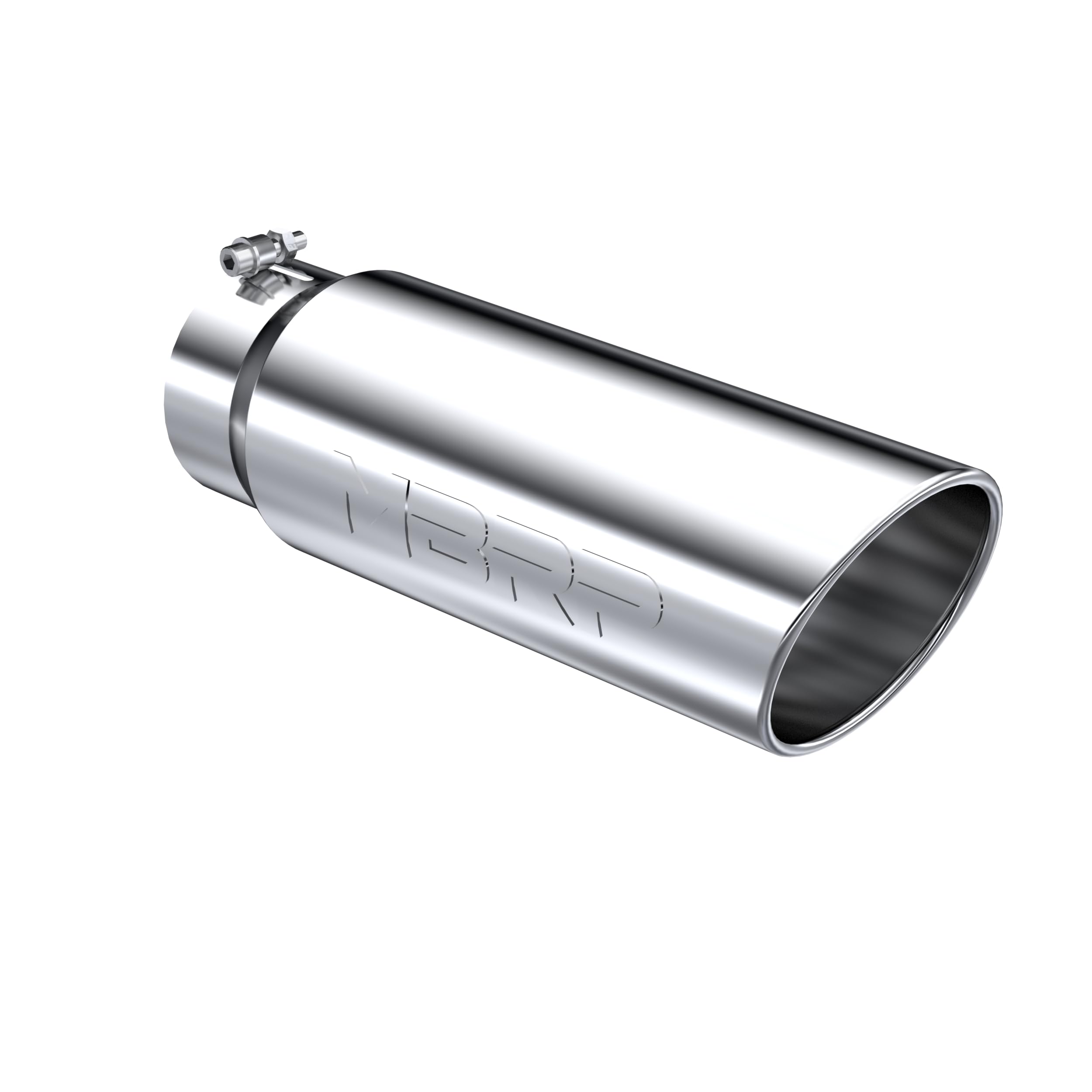 MBRP 6in OD Universal Tip Angled Rolled End 5in Inlet 18in Lgth T304 Exhaust
