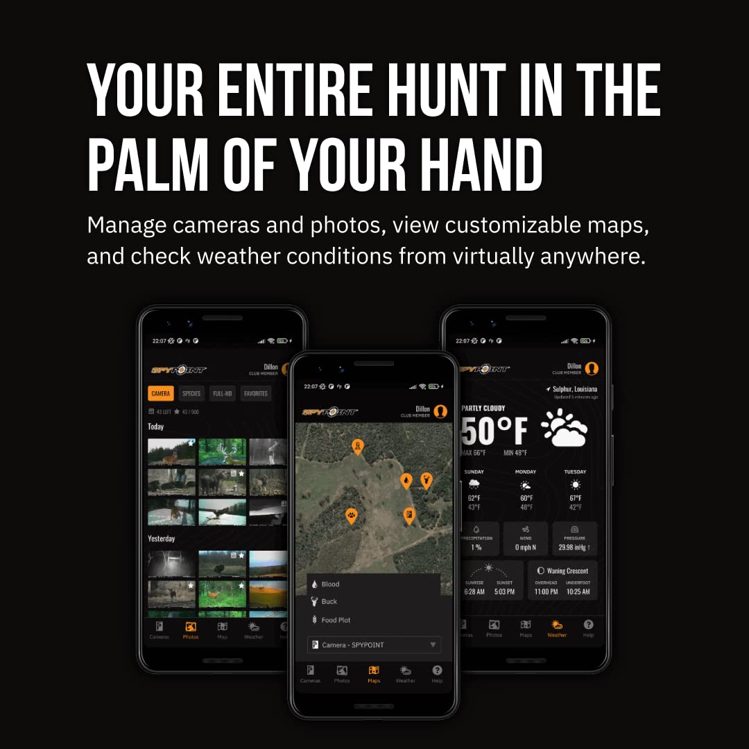 SPYPOINT Flex Trail Camera Cellular - Dual-Sim LTE,1080p Videos, 33MP Photos,Night Vision 4 LED Infrared Flash, 100'Detection Range,0.3S Trigger Speed,GPS Enabled,Cell Cameras for Hunting-for USA only