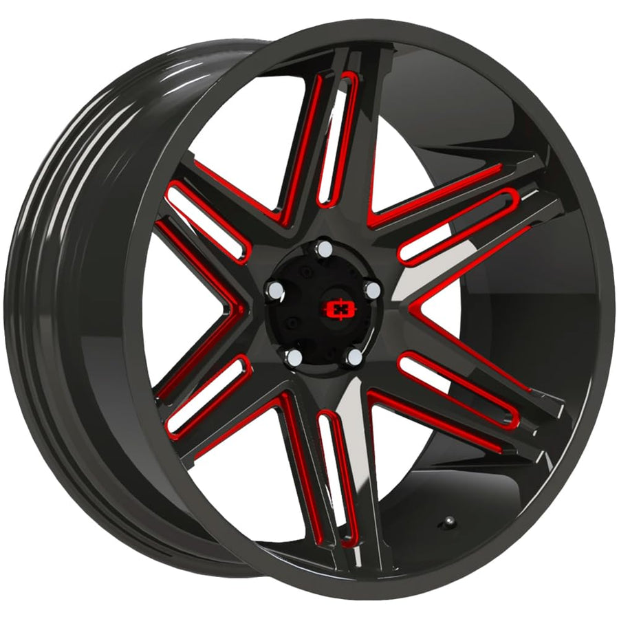 1-20x12 Vision Offroad 363-20273GBMR-51 Red Rim 5x5-51