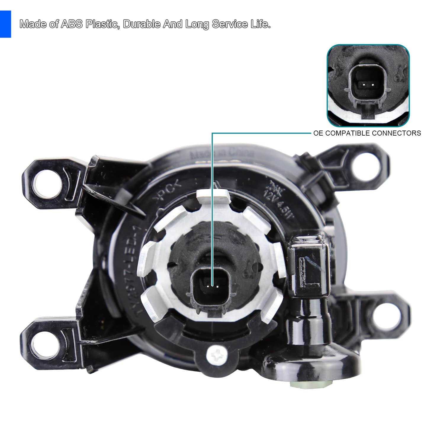 Bumper Driving Clear LED Fog Lights + Switch + Wiring Spec-D Tuning Compatible with 2022-2023 Toyota Corolla Cross, Left + Right Pair Assembly