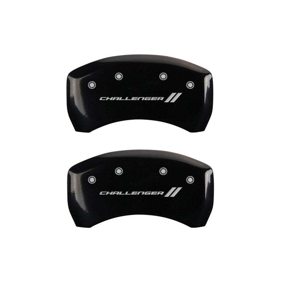 Challenger ll MGP Caliper Covers 12001SCL1BK Engraved Caliper Cover with Black Powder Coat Finish and Silver Characters, (Set of 4)
