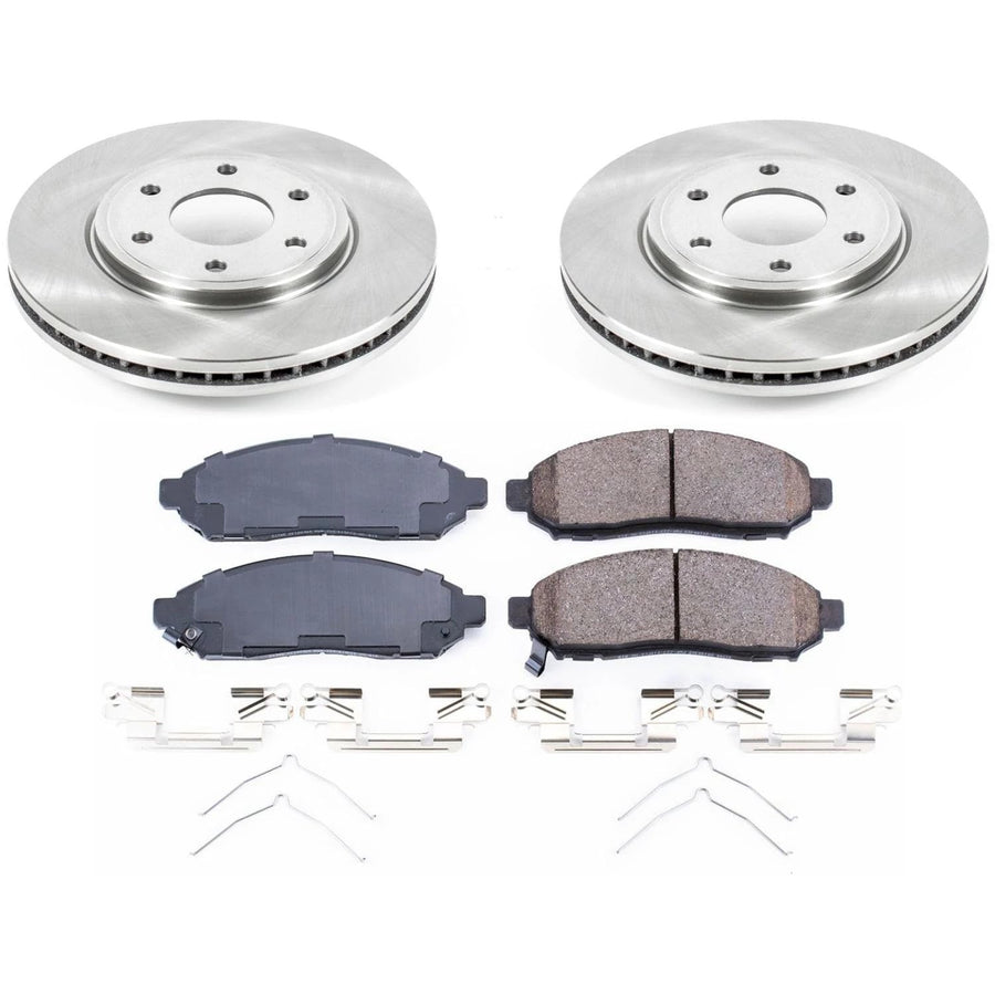 Power Stop KOE8324 Front Replacement Brake Kit-OE Brake Rotors & Ceramic Brake Pads For Nissan Frontier 2016-2019 [Model Specific]