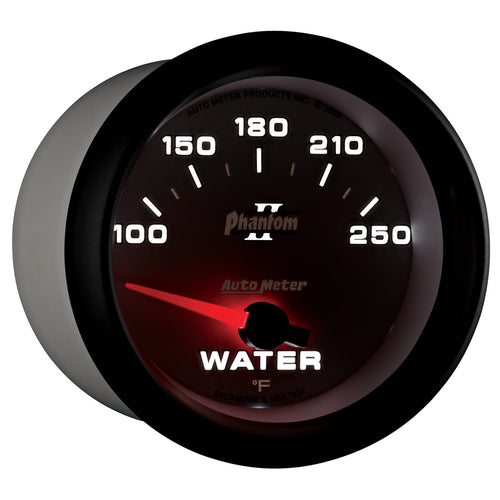 Auto Meter Phantom II 2-5/8" 100-250 Degree F Short Sweep Electric Water Temperature Gauge 7837