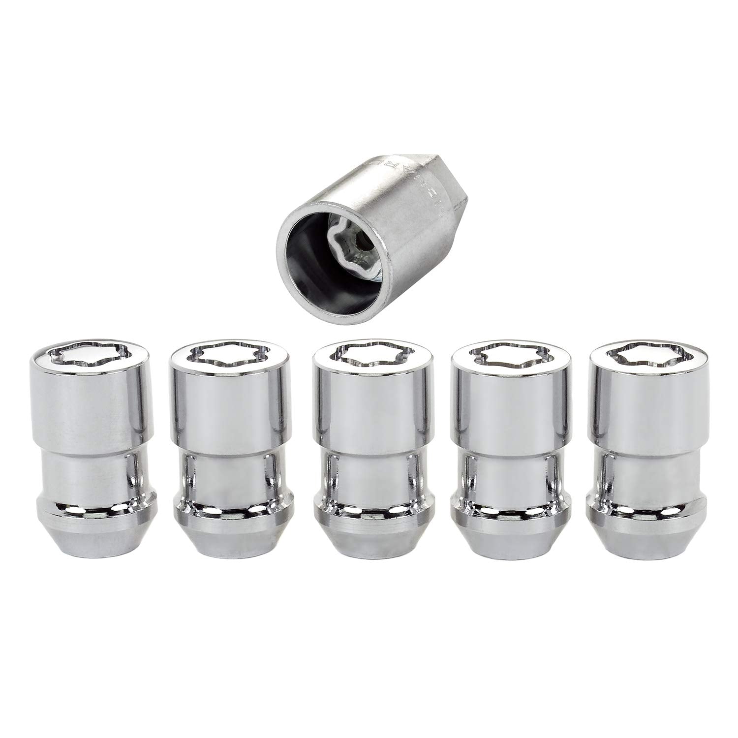 Cone Seat McGard Wheel Locks Chrome (M12 x 1.5 Thread Size) - Set of 5, 5 Locks / 1 Key