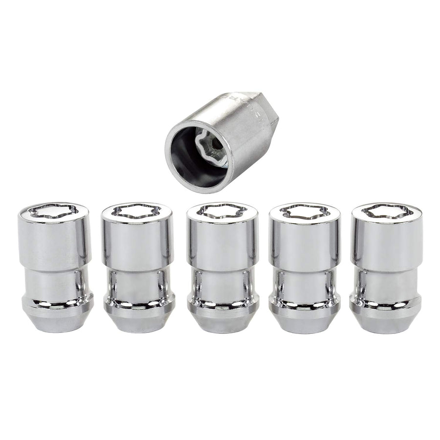 Cone Seat McGard Wheel Locks Chrome (M12 x 1.5 Thread Size) - Set of 5, 5 Locks / 1 Key