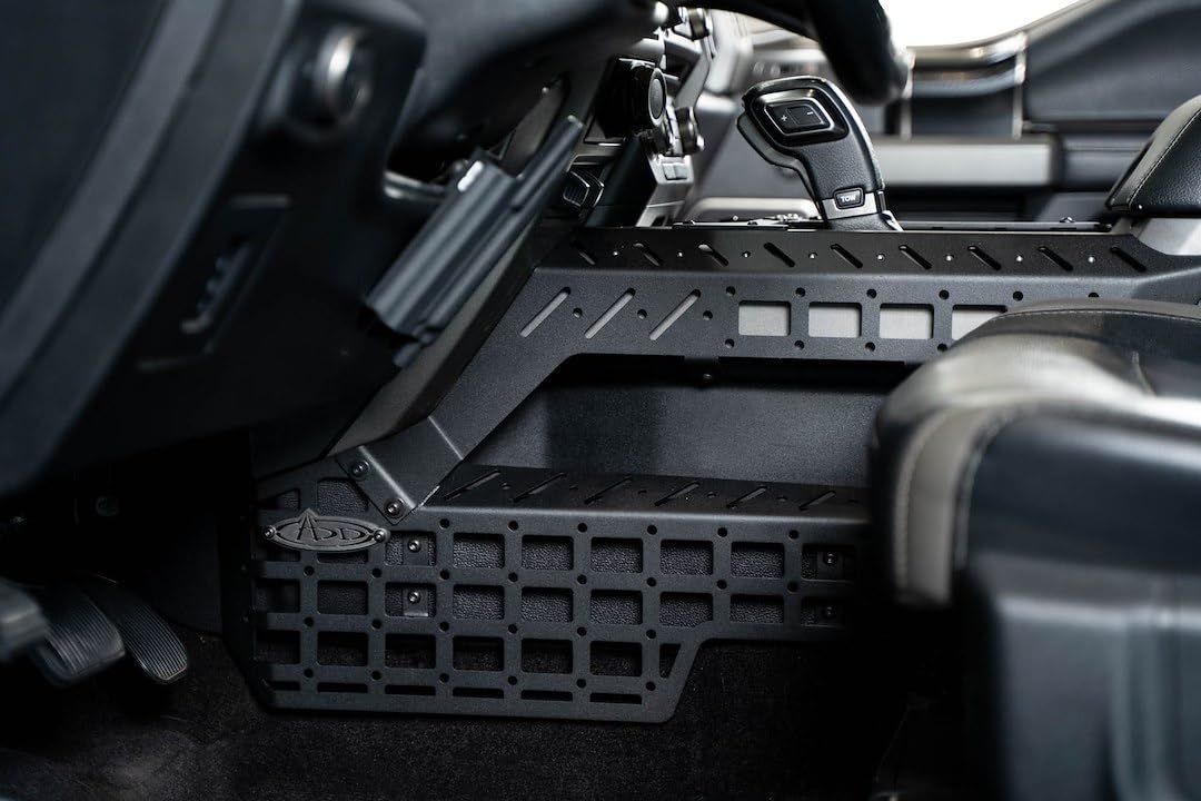 Addictive Desert Designs Molle Panels & Digital Device Mount Center Console for The 2015-2020 Ford F150 & 2017-2020 Ford F-150 Raptor (AC1104801NA, Center Console Side Molle Panels, AC1104801NA)