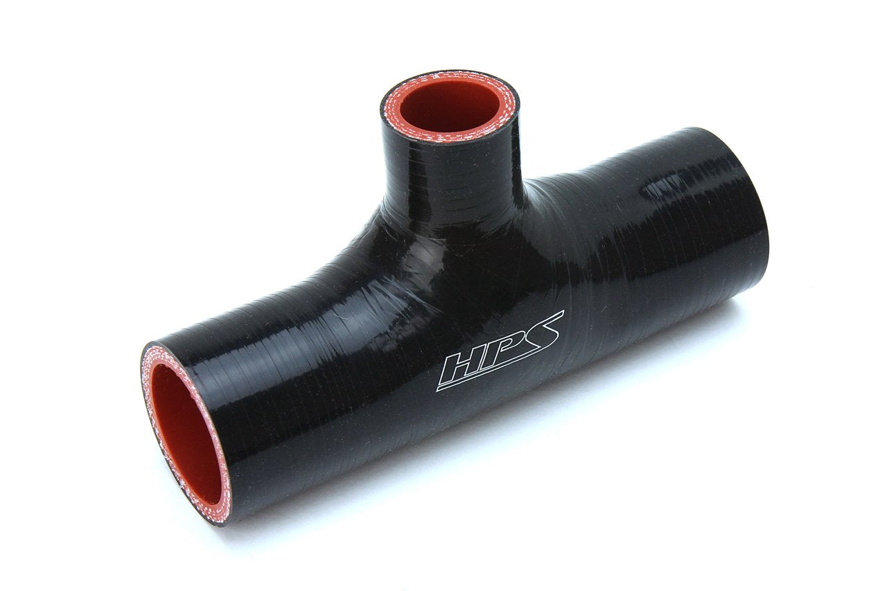 1.75" ID, HPS Performance 1" ID Branch Black Silicone Coupler Coolant T Hose Tee Adapter, High Temp 4-ply Reinforced (175-THOSE-100-BLK)