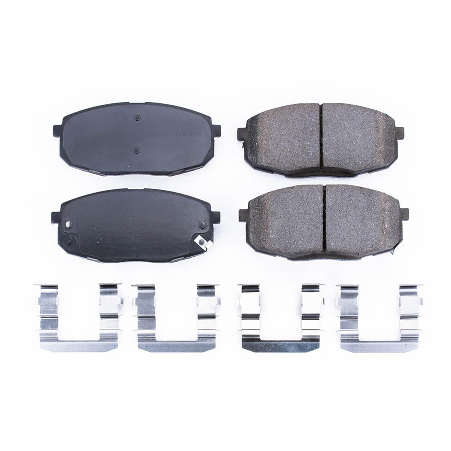 Power Stop Brake Kit Front For Hyundai Elantra 2009-12 |Kia Forte 2010-13 |Forte Koup 2010-13 |Forte5 2012-13 |Soul 2014-16 - Ceramic Brake Pads With Installation Hardware, 17-1397