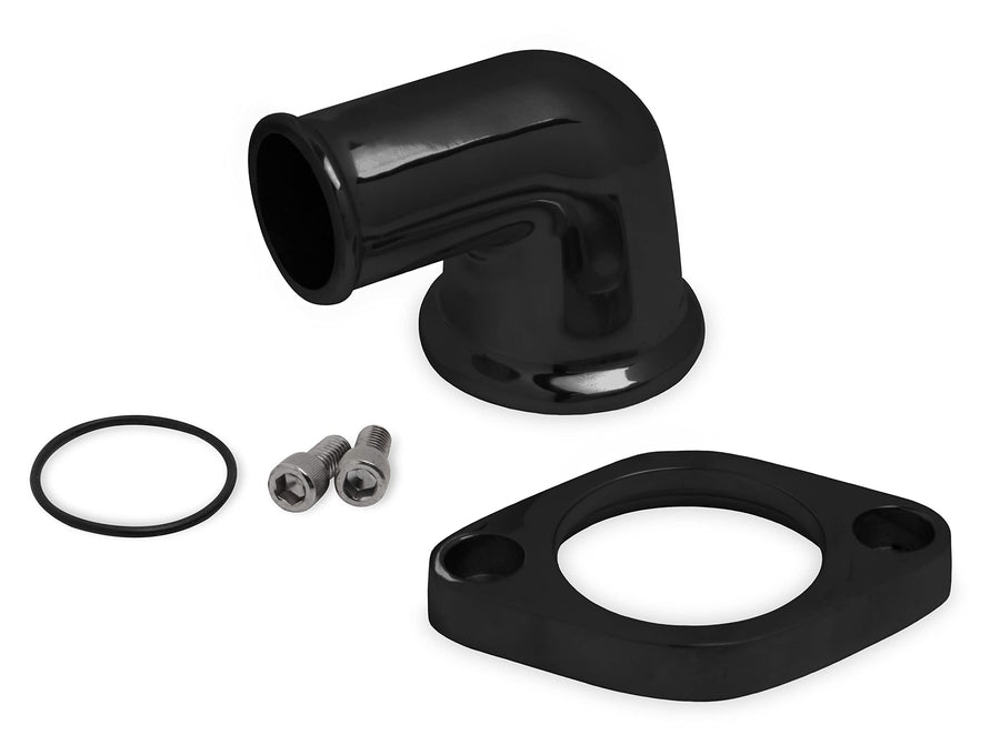 Aluminum Weiand Water Outlet, 90 Degree