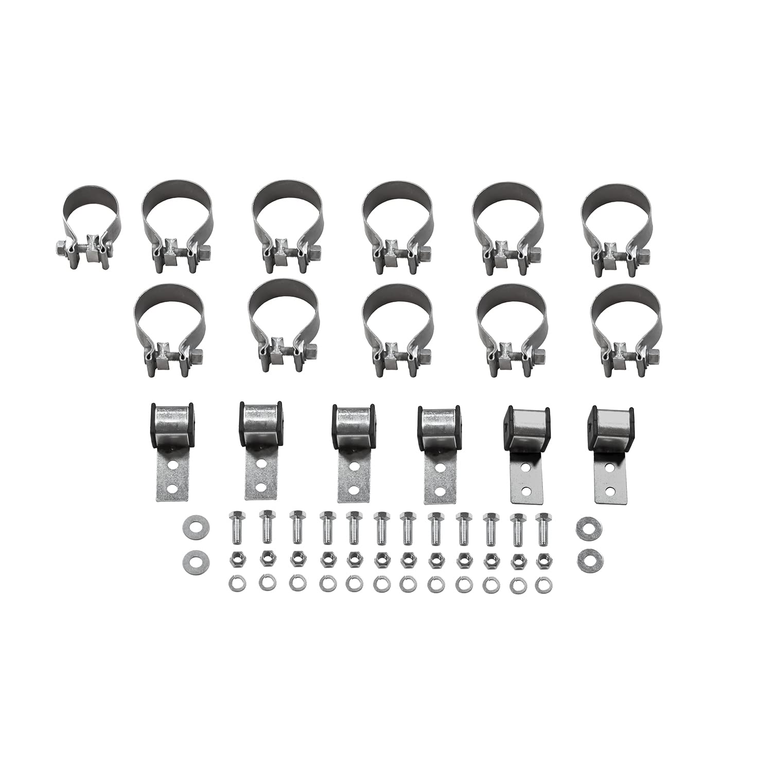 American Thunder Flowmaster 17654 Crossmember-Back Exhaust Kit 2.5 Inch Aluminized Steel Compatible with 1967-1972 Chevy GMC C10 C15 1/2 Ton Truck with V8 engine