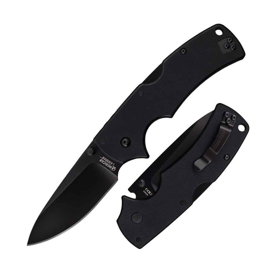 American Lawman COLD STEEL 3.5" S35VN Razor-Sharp Blade 4.625" G-10 Handle Tactical Folding Knife with Tri-Ad Lock, Ambidextrous Pocket/Belt Clip