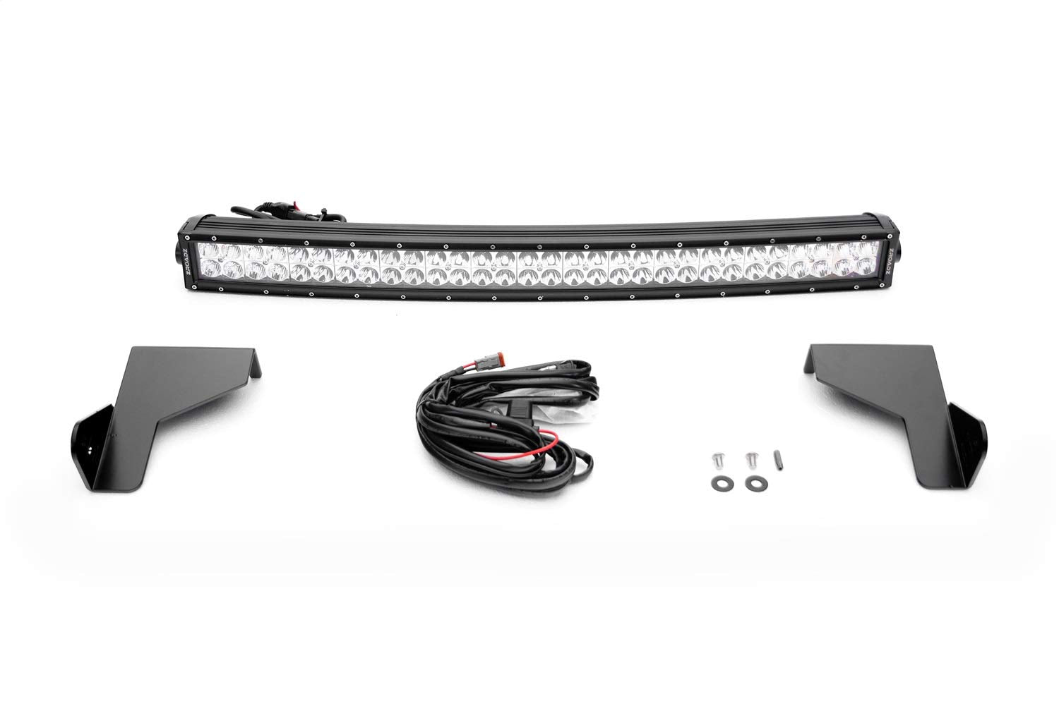 ZROADZ Front Bumper Top LED Kit 2019-2022 Chevrolet Silverado 1500, Incl. (1) 30 Inch LED Curved Double Row Light Bar - PN #Z322282-KIT