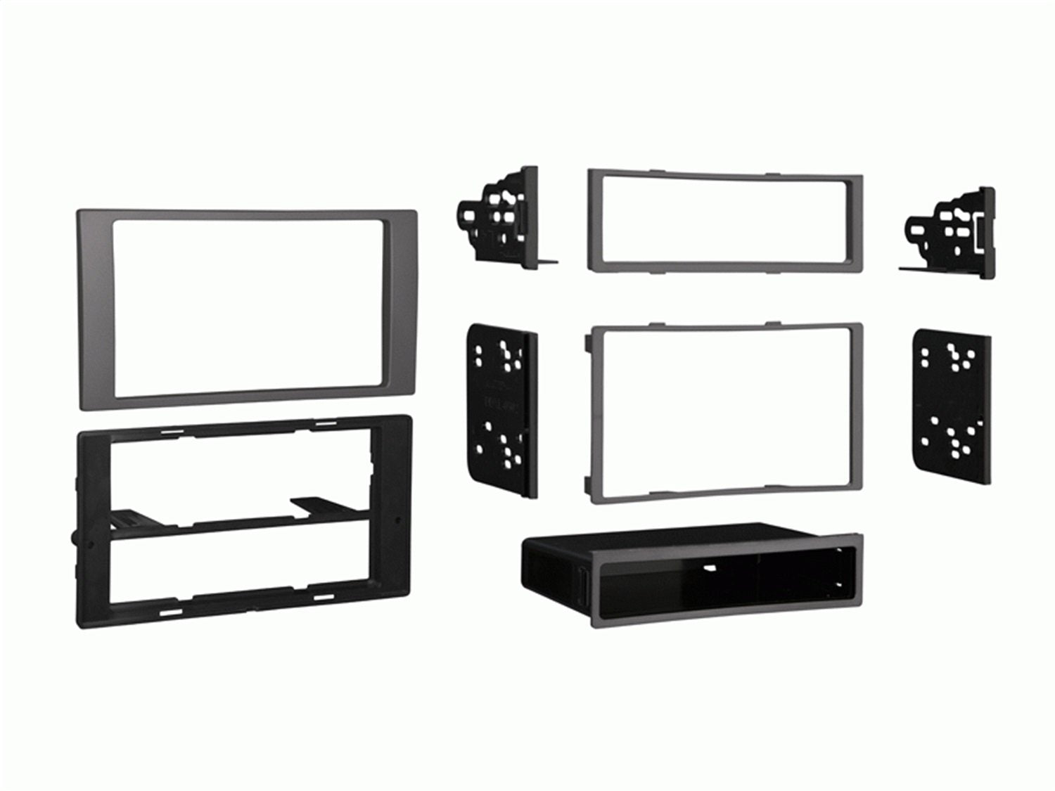 Metra Single/Double DIN Dash Installation Kit for 2010-Up Ford Transit Vehicles (Silver, Charcoal and Black)