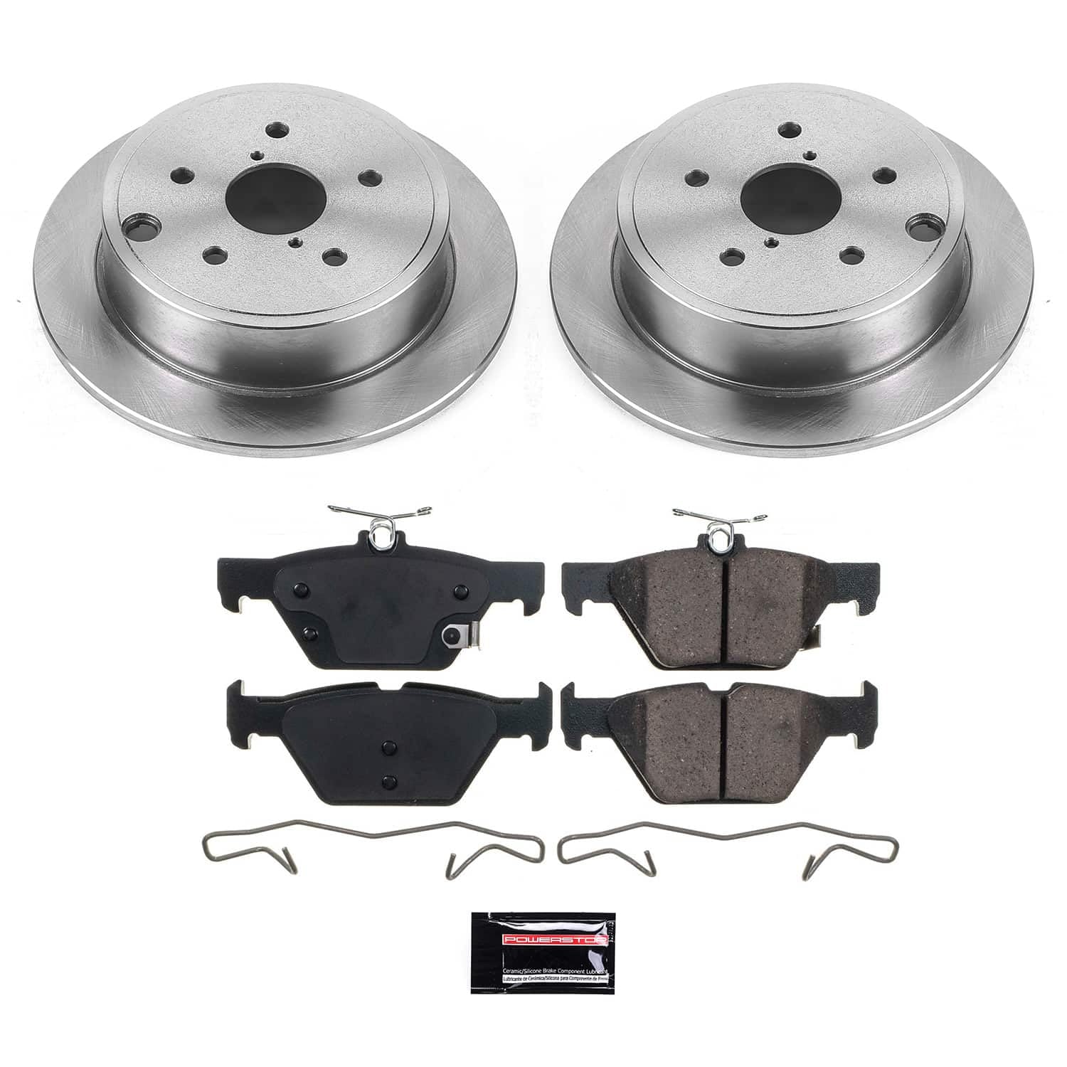 Power Stop KOE9014 Rear Brake Pad and Rotor Stock Replacement Brake Kit Autospecialty