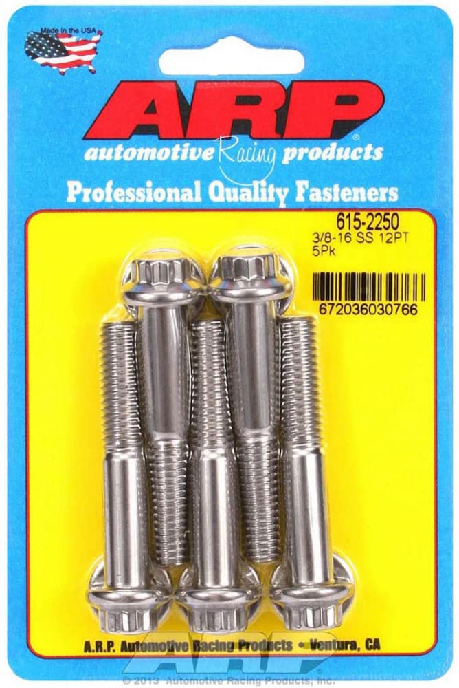 S/S ARP Bolt Kit 12pt 5pk 3/8-16 x 2.250