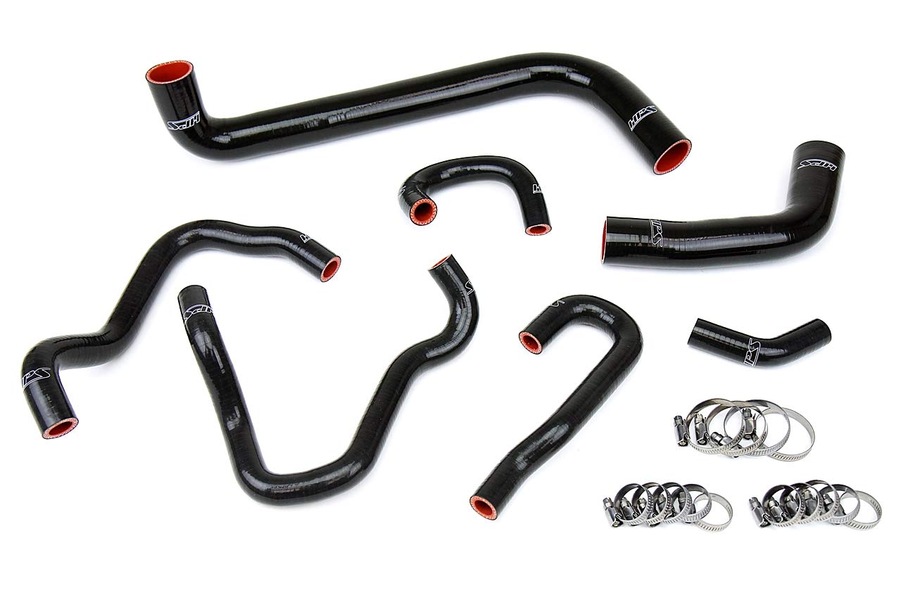 Black HPS 57-1490-BLK Silicone Radiator Coolant/Heater Hose Kit