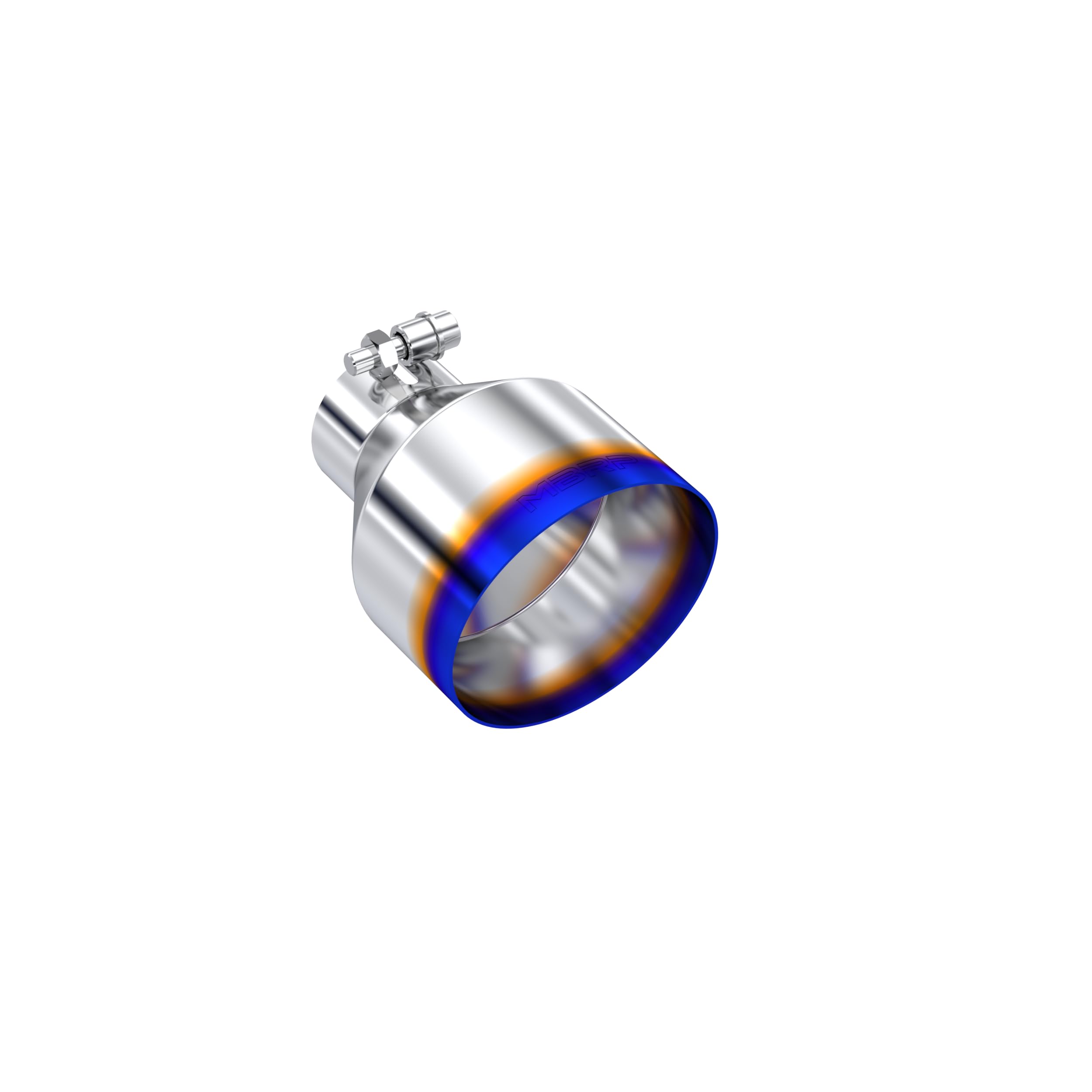 MBRP T304 Stainless Steel Univ. Burnt End Tip 2.5in ID / 5in OD / 6.5in Length Angle Cut Single Wall