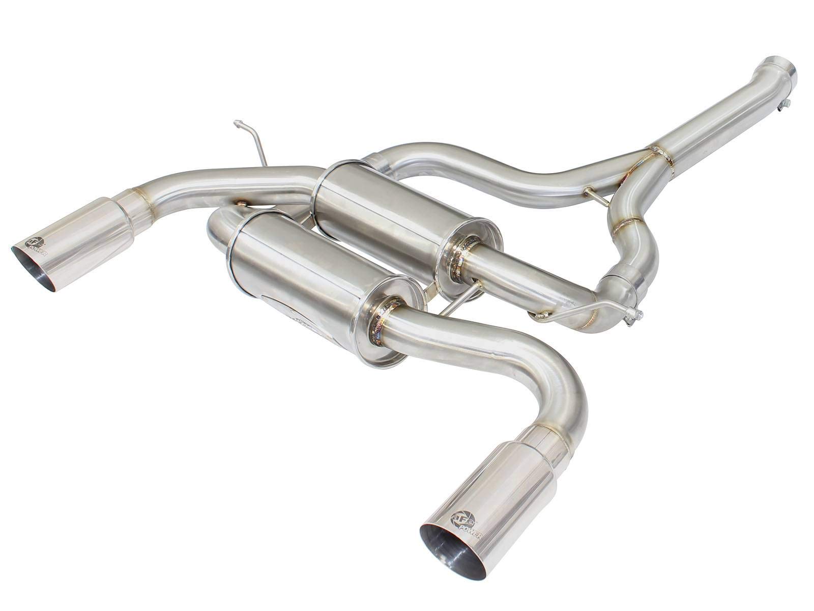 MACH Force-Xp aFe Power 2.5" 304 Stainless Steel Axle-Back Exhaust System with Polished Tips