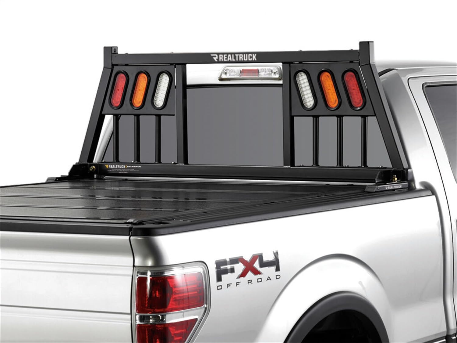 BACKRACK RealTruck Three Light Rack Frame Only | Black, No Drill | 149TL | Fits 2019-2025 Chevrolet/GMC Silverado/Sierra 1500; 2008-2019 & 2022-2025 Toyota Tundra; 2004-2025 Ford F-150 & Others