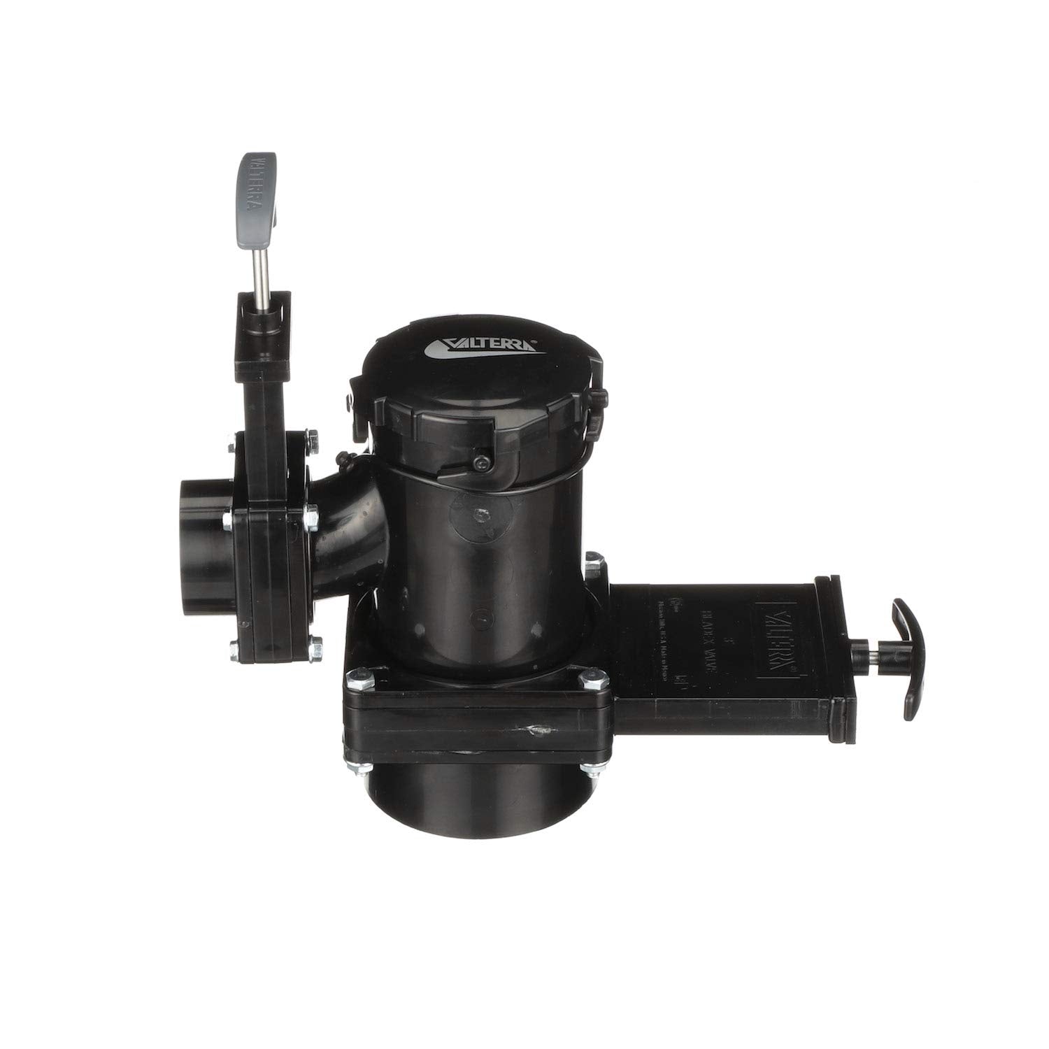 Valterra Double Rotating Valve San Tee, Mess-Free Waste Valve for RV's, Campers, Trailers, 3" x 1.5" Hub
