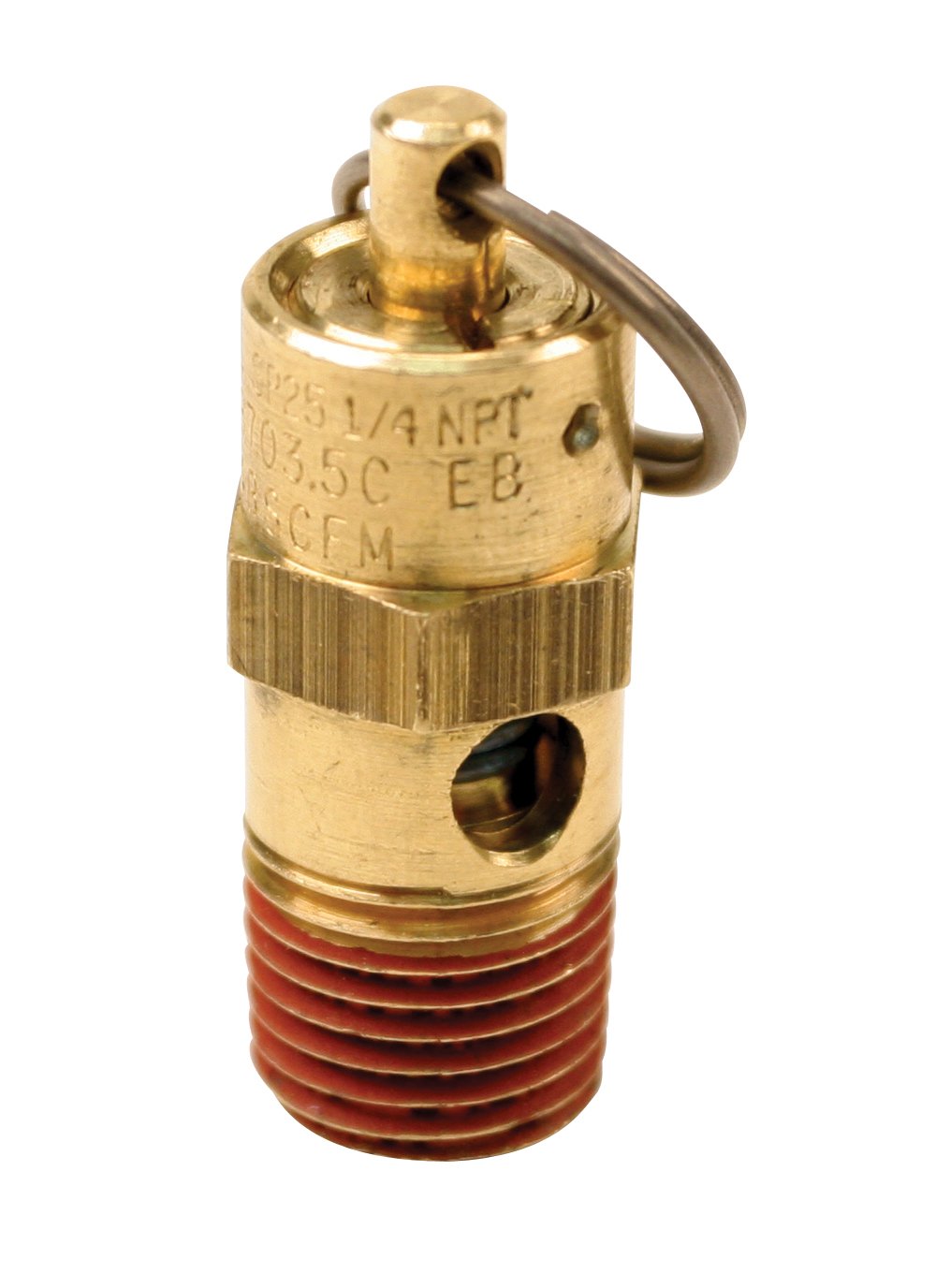 250 PSI Viair 92250 Hi-Temp Rated 1/4" Male NPT Safety Valve, Gold