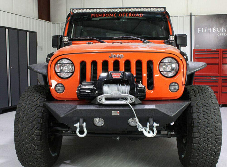 Manowar FISHBONE JK Front Winch Bumper