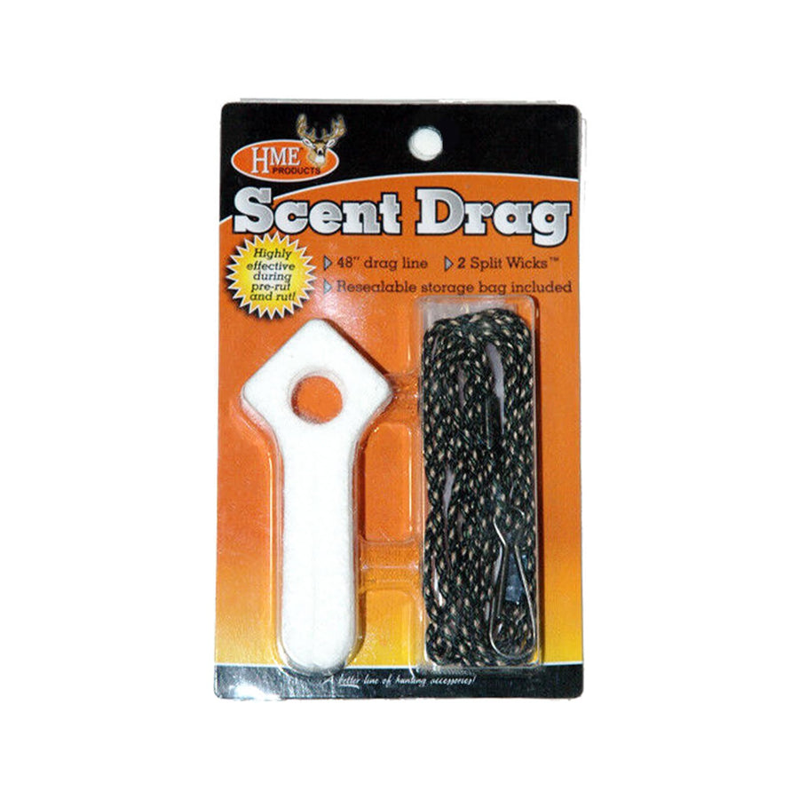 HME Scent Drag Economy Highly-Effective Easy-to-Use Combo of 2 Split Wicks, 48" Drag Cord with Clip & Resealable Storage Bag