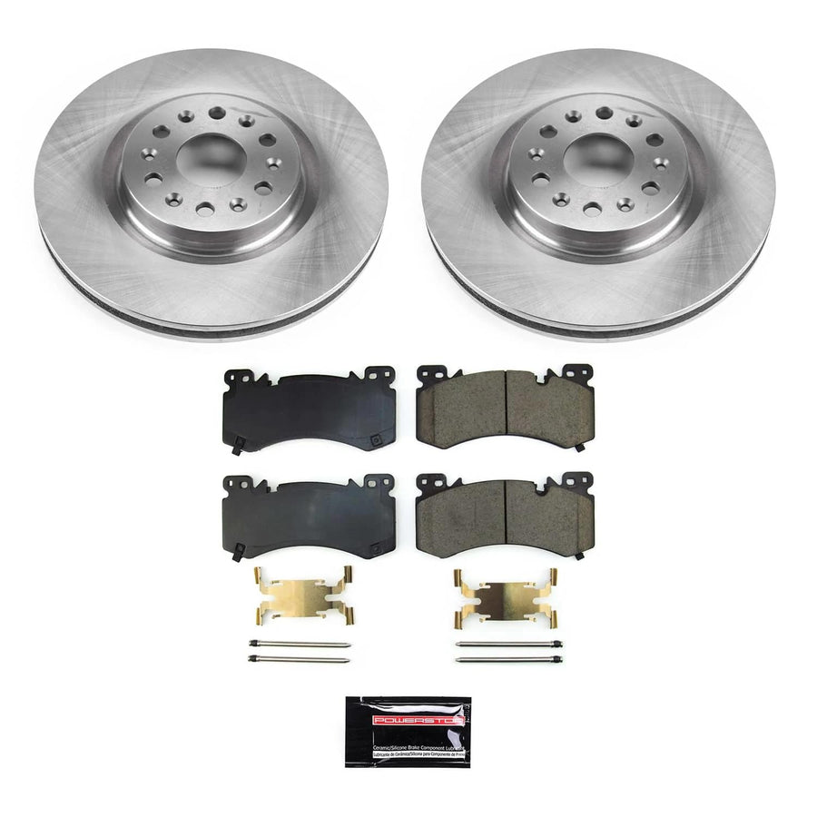 POWERSTOP Autospecialty Front Stock Replacement Brake Pads and Rotors Brake Kit For Cadillac XT6 2022 [Vehicle Specific]