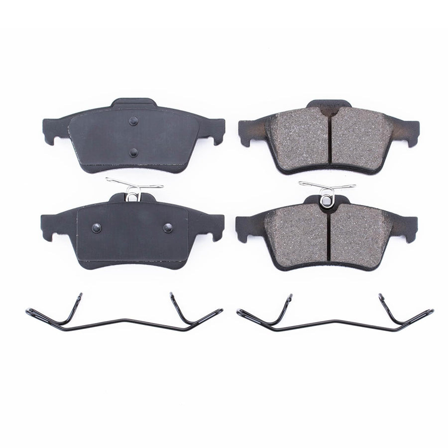 Power Stop Rear Brake Kit For Chevrolet Cobalt 2009-10 |EcoSport 2018-22 |Ford C-Max 2013-18 |Escape 2013-16 |Focus 2012-18 - Ceramic Brake Pads With Installation Hardware, 17-1095