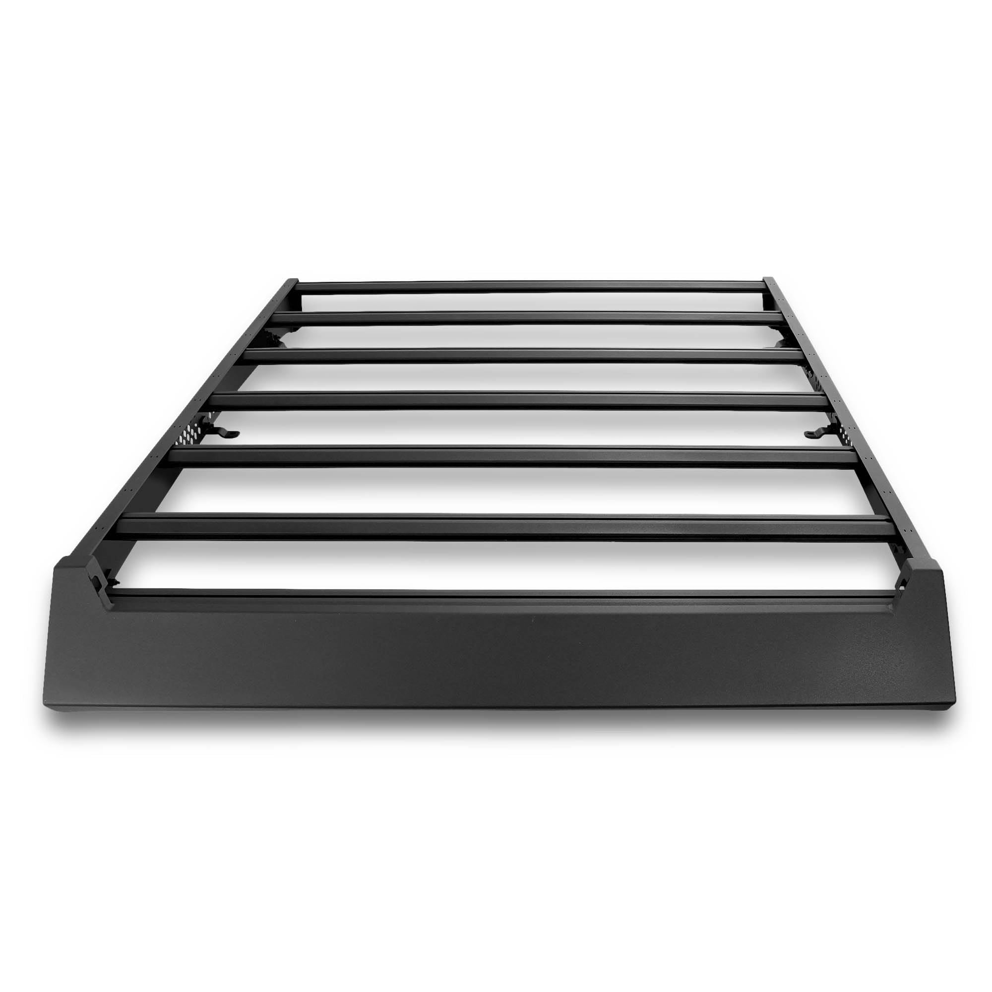 Ceros Go Rhino Low Profile Roof Rack | Aluminum, Textured Black | 5933000T | Fits 2016 - 2023 Toyota Tacoma Double Cab Pickup